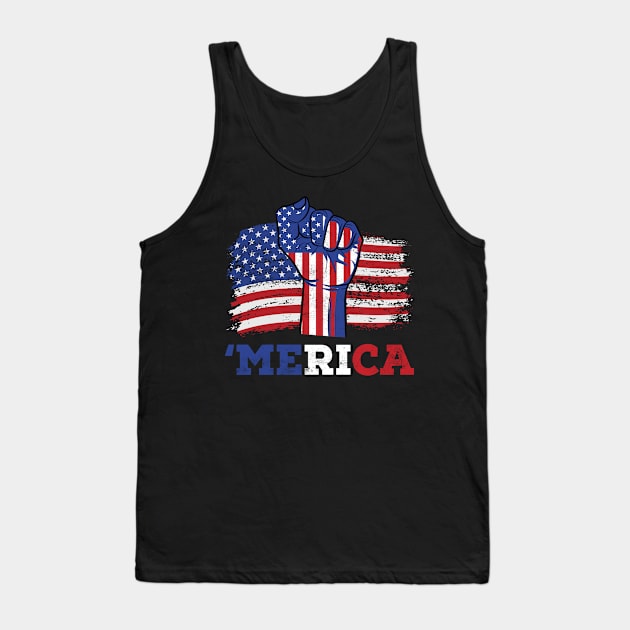 American flag Tank Top by Parisa